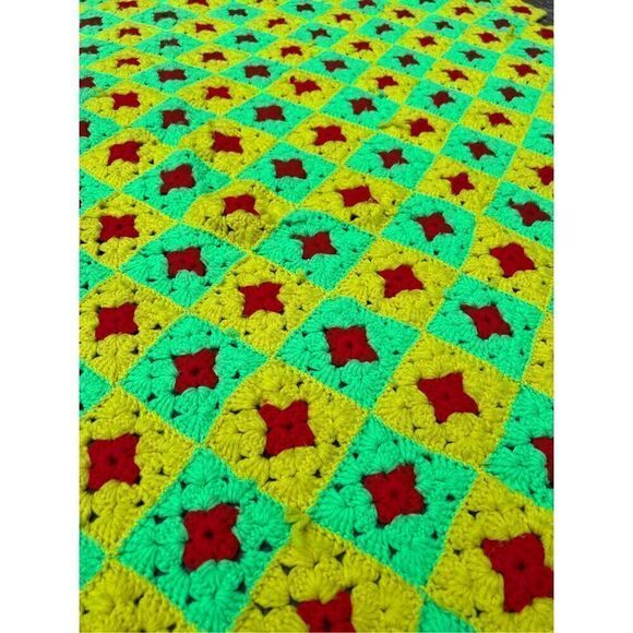 Vintage MCM Afghan Mod Throw Blanket - Picture 3 of 7